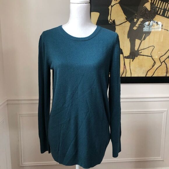 NWT Equipment Rei Wool Blend Crewneck Sweater Teal S - Picture 2 of 7